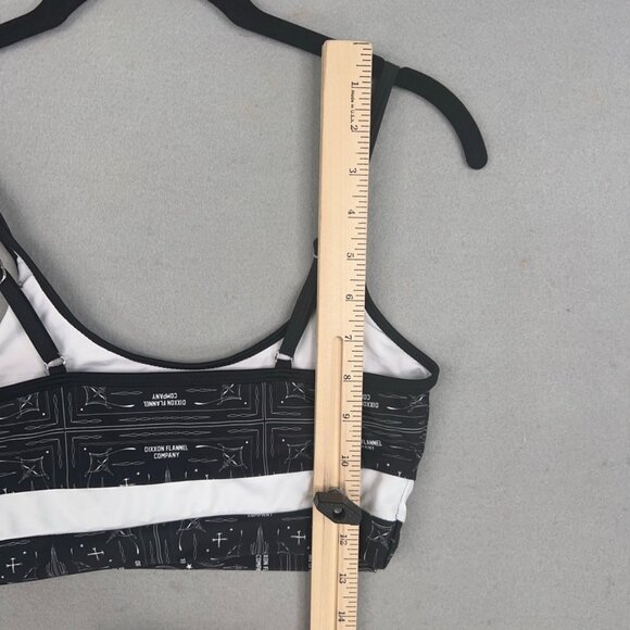 Dixxon Bikini Top Medium Black White Bandana Full Coverage Sport Lined Swim - Picture 10 of 11